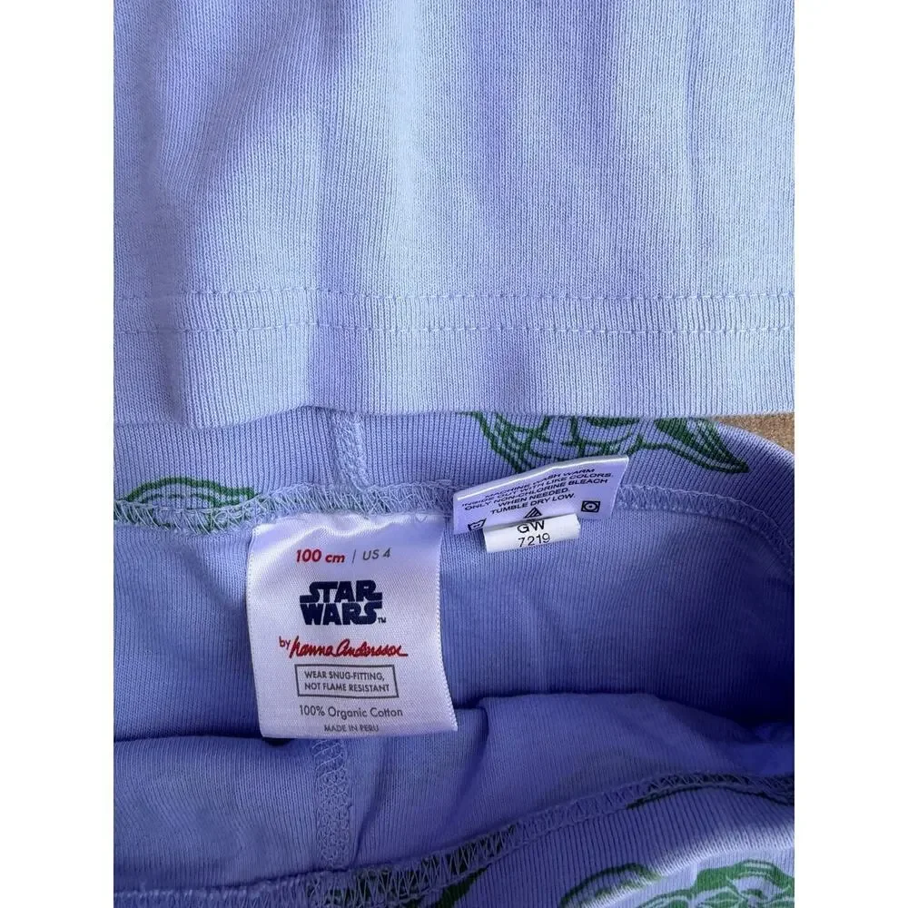 Hanna Andersson Baby Yoda Star Wars Pajama Set Grogu The Child, Size 4